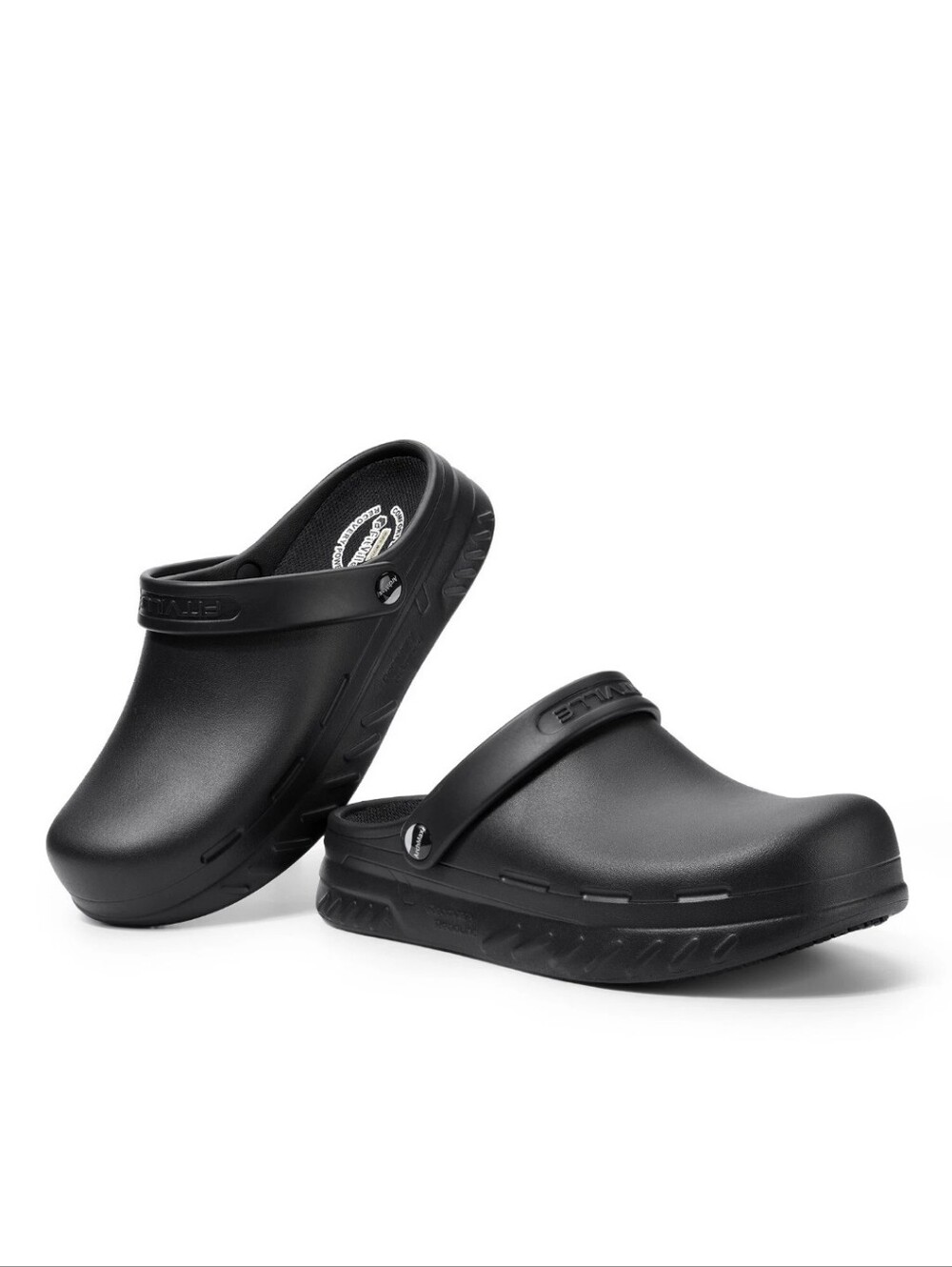 FitVille Men's Slip-Resistant Work Sandals Wide Chef  Water-Resistant Sz. 14